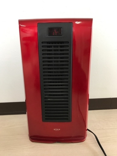 ヒーター　2800円　オシャレ✨赤色　温度調節\u0026タイマー付き