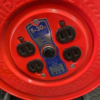 延長コードでお仕事も捗る！　HATAYA S-30 ハタヤ 30m 5A 125V VCTケーブル 屋内用 サンデーリール  業務用 コンセントの画像