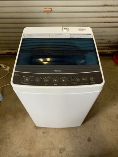 s0129-12 ☆美品☆ハイアール全自動電気洗濯機　JW-C45A 4.5kg 2019年