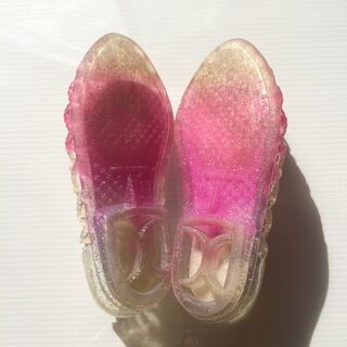 ハローキティクリアサンダル　15㎝の画像