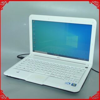 送料無料 希少品 HDD320GB ノートパソコン 中古良品 13.3型 NEC LM350CS6W Celeron 4GB 無線Lan Windows10 Office ホワイト