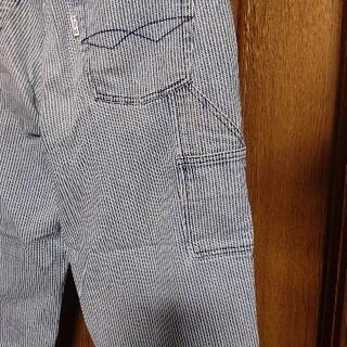 🌺 メンズ 【Ｍ】ヒッコリーストライプ柄 ストレッチ ペインターパンツの画像