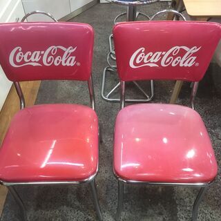 【愛品館市原店】コカ・コーラ Coca Cola ダイニング3点セット アメリカンダイナー 【管理IDS007419-104】の画像