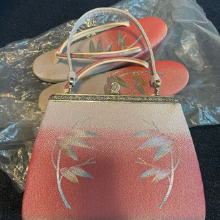 和装小物　バックぞうりセット　中古の画像