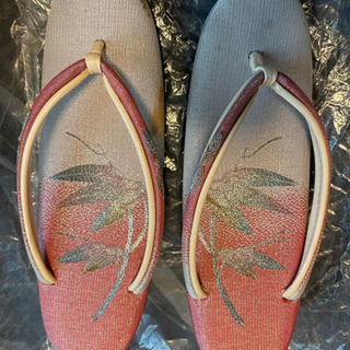 和装小物　バックぞうりセット　中古の画像