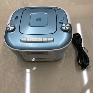 メーカー不明　開封済み　CDラジカセコンポ(青)※こちらはピンク...