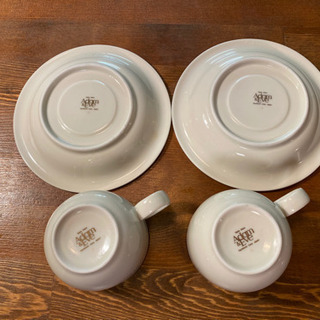 【Adam＆Eve】ペアコーヒーカップ 白 食器の画像
