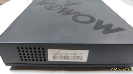 中古WOWOW Decoder D501＋電源ケーブル＋端子ｺｰﾄﾞ(B026)