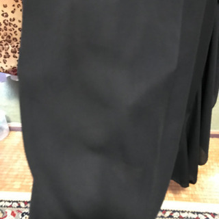 デニム＆シフォンロングスカートの画像