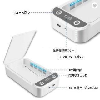 #滅菌対応マスク・スマホワイヤレス充電器+3形状対応スマホケーブルセット iPhon Androidの画像
