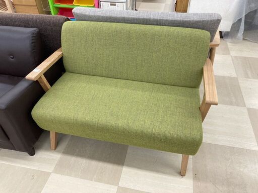 ニトリ 木枠ソファー グリーン