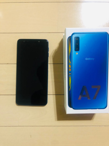①ギャラクシーGalaxy A7 ブルー 64 GB SIMフリー