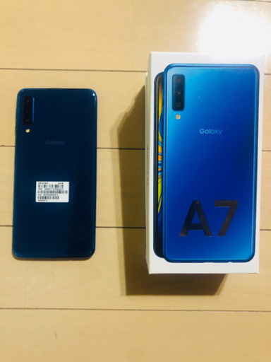 ①ギャラクシーGalaxy A7 ブルー 64 GB SIMフリー 