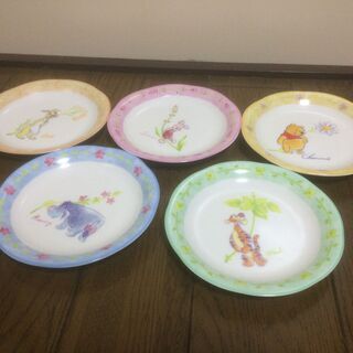 【無料】くまのプーさんの中皿 5枚 (10)