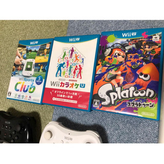 【美品】WiiUセット（本体＋コントローラー2つ＋ソフト3点＋LANアダプター）の画像