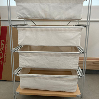 無印良品　ユニットシェルフ　帆布バスケットです。