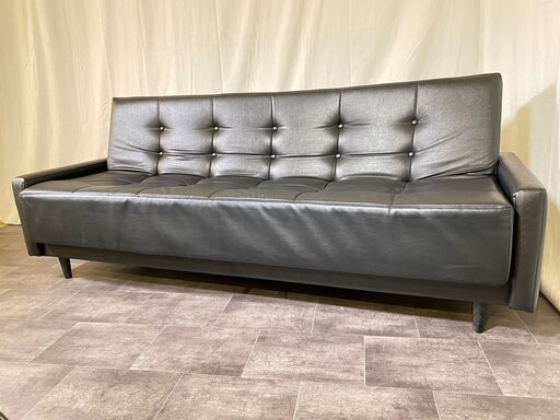 ソファベッド ソファ ブラック 黒 中古品