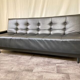 ソファベッド ソファ ブラック 黒 中古品