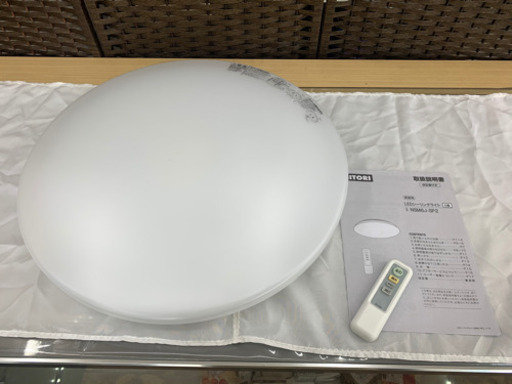 【成約御礼】照明器具【ニトリ】LEDシーリングライト/NSM6J-SP2/6畳用/リモコン付/取扱説明書付/調光/[中古品]¥1,650