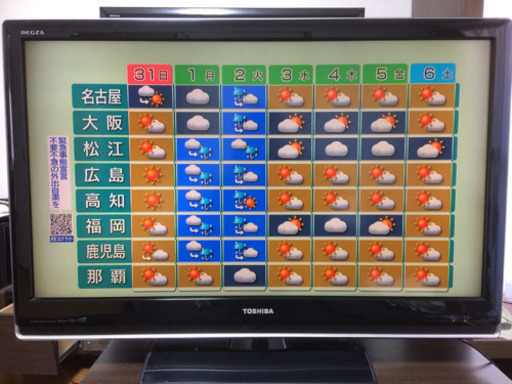 TOSHIBA レグザ37ZV リモコン付