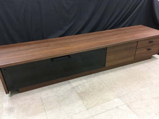 木製 AVボード テレビ台 横幅180cm ブラウン 引き出し付き