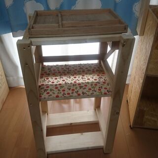 【引取限定】手作り木製小型棚