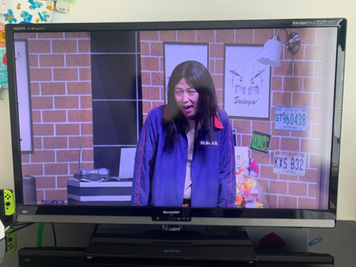 シャープ　47インチ　液晶テレビ　中古　テレビ台セット