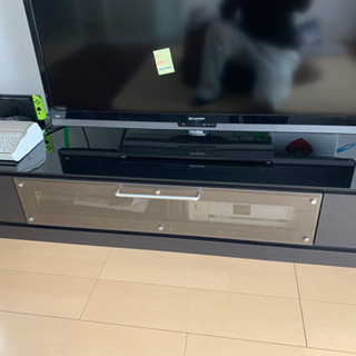 シャープ 47インチ 液晶テレビ 中古 テレビ台セット