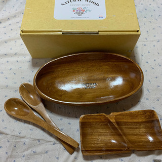 新品　ナチュラルウッド　サラダボール