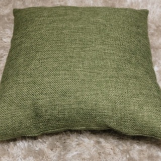 クッションカバー    シンプル    グリーン   ニトリ　新生活