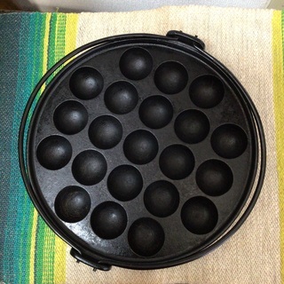 [値下げ]鉄　タコ焼き器　21穴　ガスコンロ&カセットガスコンロ用　の画像
