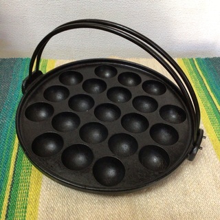 [値下げ]鉄　タコ焼き器　21穴　ガスコンロ&カセットガスコンロ用　の画像