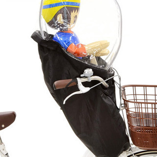 【再値下げ】自転車用　子供用シート(前用)&レインカバーセットの画像
