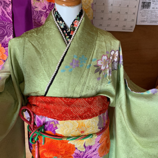 振袖　長襦袢　袋帯フルセット　ふくよかさん向け