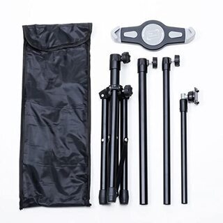 【未使用】折りたたみ式のiPad他PCタブレットスタンド。ベッドサイドに置いて就寝前の映画鑑賞に。キッチンに置いてレシピのチェックに。店頭やオフィスの窓口に置いてデジタル掲示板としても。の画像