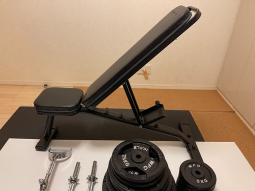 ホームトレーニング　アジャスタブルベンチ　ウェイトまとめて