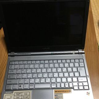 ノートパソコン SONY ソニー 11型 VAIO バイオ PCG-4F1N VGN-TX50B バッテリー無いため動作未確認 ジャンクにて 部品取りの画像