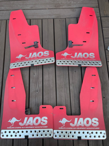 JAOS マッドガードⅢ フロントセットリヤセット レッド エクストレイル31系