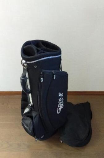 ゴルフ　キャディバッグ　中古ですが、けっこうキレイ　オマケ付