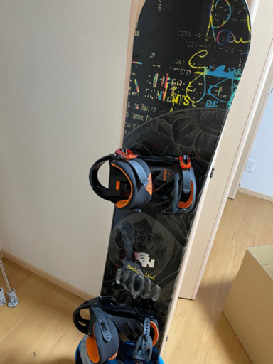 スノボー板　ビンディング付き　取引中