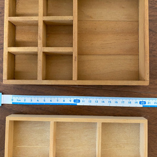 無料！木の入れ物ふたつ