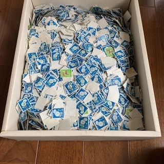 切手　使用済　古切手　大量　青
