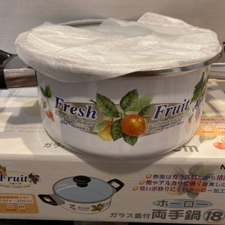 新品未使用　ホーロー鍋18cmの画像