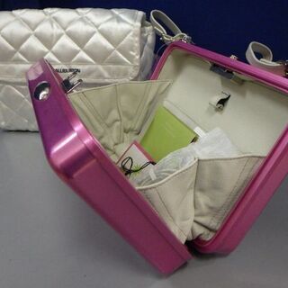 ZERO HALLIBURTON ゼロハリバートン　EXPRESSIONS　アルミ　ショルダーバッグ　ハンドバッグ　ピンク　￥30,580税込の画像