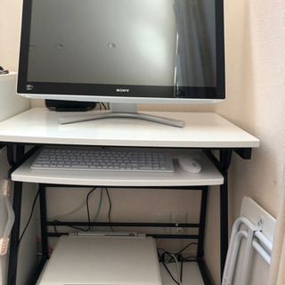 Windows8 デスクトップ+プリンター+パソコンデスク+イス...