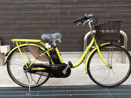 地域限定送料無料　パナソニック　ビビ　DX　SD　新基準　子供乗せ　黄緑　8AH　アシスタ　ナチュラ　神戸市　電動自転車