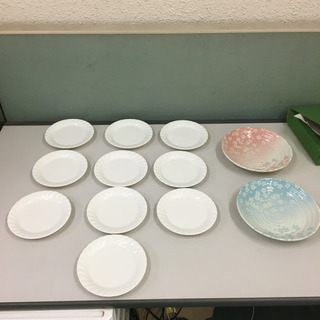 花みずき 来客揃 竹斎 大皿×2セット　白い中皿×10セット　大　