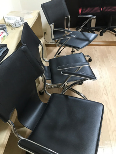 肘付きビジネスチェア6脚セット