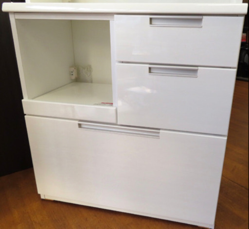 【ニトリ　美品】キッチンボード／食器棚／80㎝幅ホワイト