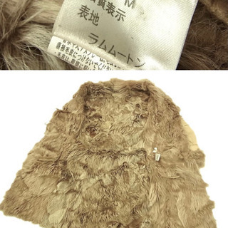 カジュアルなムートンコート　本物毛皮の画像